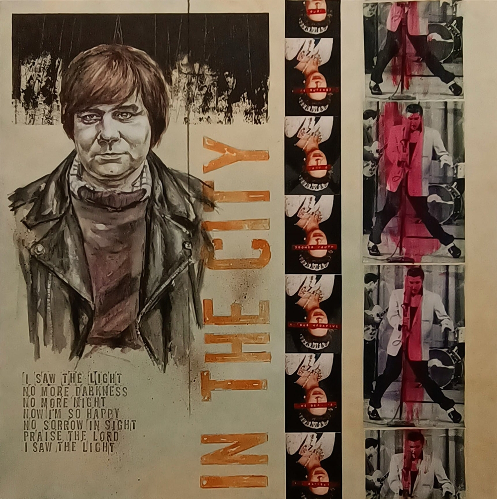 Poster with man in suit